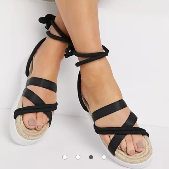 NIB Asos Chunky Black Sandals size UK6 US8 - Picture 6 of 7